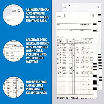 Amazon.com: AMANO Calculating Time Clock with WiFi Connection to
